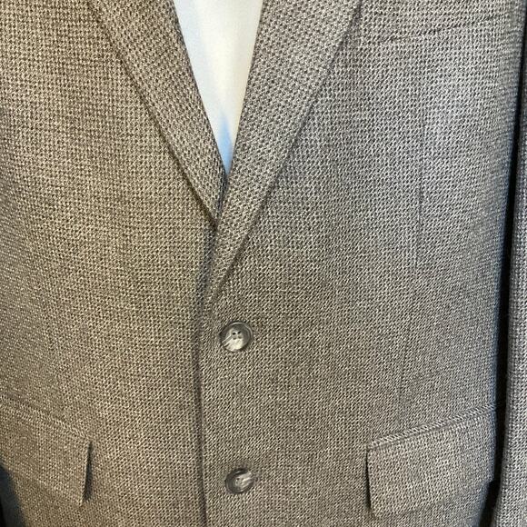 Oscar de la Renta 42R Gray Lambswool Cashmere Blazer Two Button Sport Coat - Picture 4 of 9